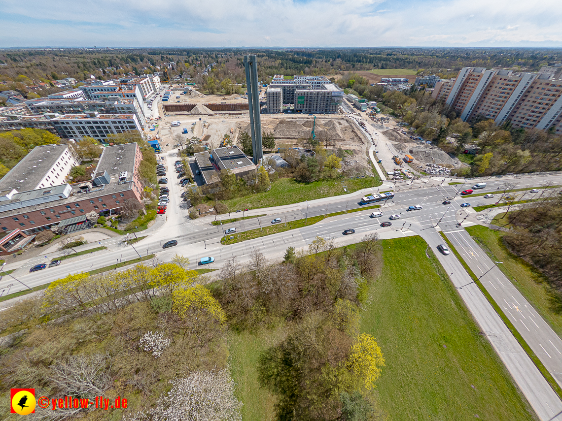 21.04.2023 - Luftbilder von der Baustelle Alexisquartier und Pandion Verde in Neuperlach